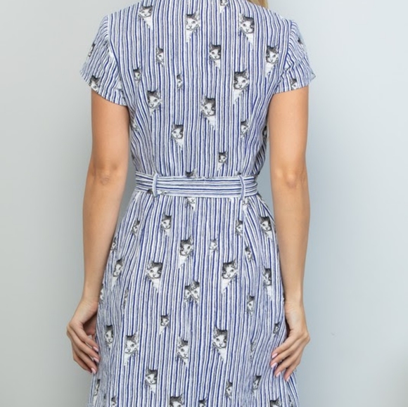 LA SOUL all over cat face print dress. - Picture 2 of 2